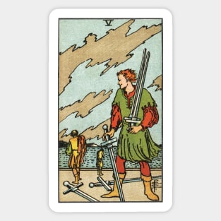 FIVE OF SWORDS Sticker